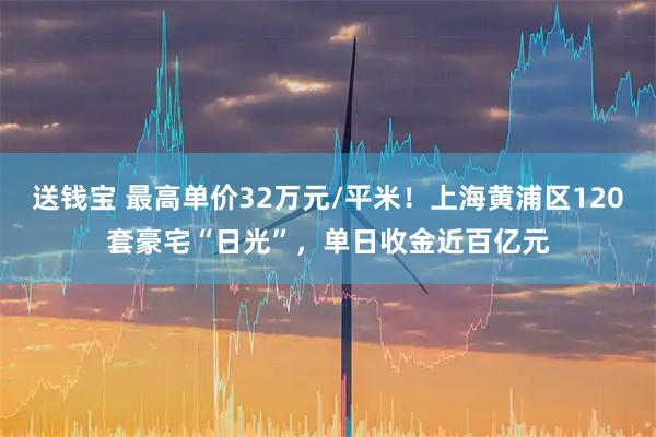 送钱宝 最高单价32万元/平米！上海黄浦区120套豪宅“日光”，单日收金近百亿元